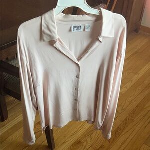 Chico's Light Pink Button-Down Shirt. Size 2
